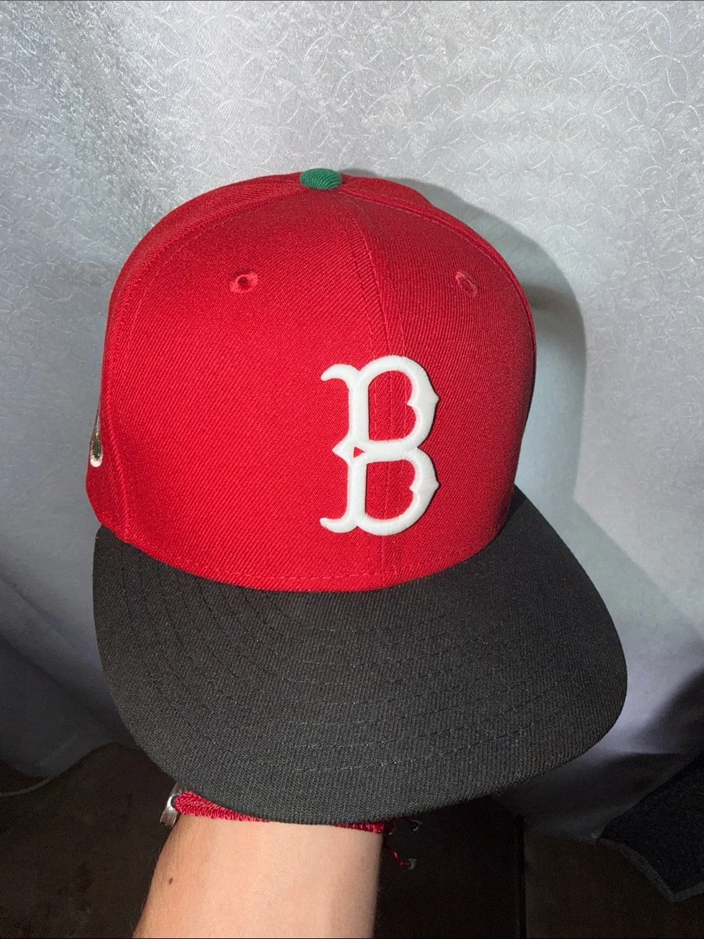 Red and Black Baseball Cap with White 'B' Logo